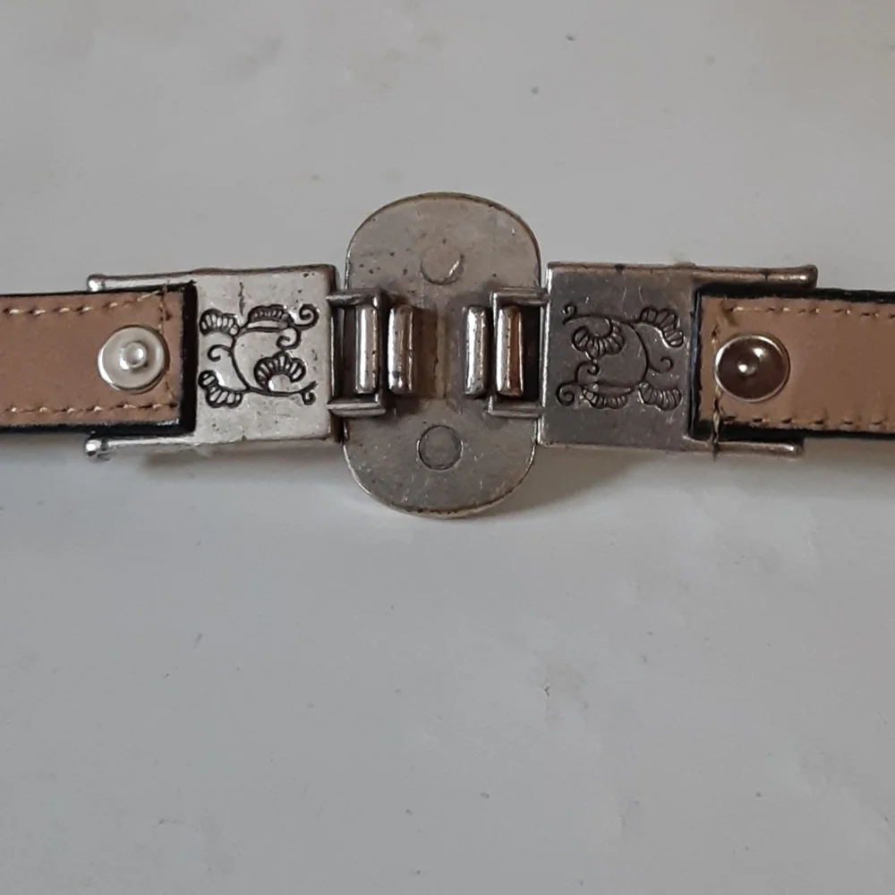 Brighton Alligator embossed gray stone belt L/34